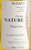 施特夫勒天然薩赫芙灰皮諾白葡萄酒(Domaine Stoeffler Pinot Gris Lieu Dit Salzhof , Alsace, France)