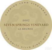 Evening Land Gold Label 'Seven Springs Vineyard - La Source' Pinot Noir, Eola-Amity Hills, USA