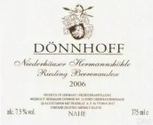 杜荷夫尼德豪塞何曼索雷司令逐粒精選甜白葡萄酒(Weingut Donnhoff Niederhauser Hermannshohle Riesling Beerenauslese, Nahe, Germany)