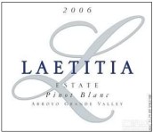 霽霞白皮諾干白葡萄酒(Laetitia Pinot Blanc, Arroyo Grande Valley, USA)