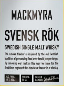 麥克米拉瑞典煙熏瑞典單一麥芽威士忌(Mackmyra Svensk Rok Swedish Single Malt Whisky, Sweden)