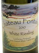方丹酒莊雷司令半甜白葡萄酒(Chateau Fontaine Riesling Semi-Sweet White, Leelanau Peninsula, USA)