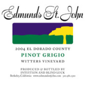 埃德蒙茨懷特園灰皮諾干白葡萄酒(Edmunds St. John Witters Vineyard Pinot Grigio, Sierra Foothills, USA)