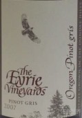 艾瑞灰皮諾干白葡萄酒(威拉梅特谷)(The Eyrie Vineyards Pinot Gris, Willamette Valley, USA)