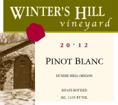 冬山白皮諾干白葡萄酒(Winter's Hill Vineyard Pinot Blanc, Dundee Hills, USA)