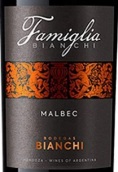 比安基酒莊家族系列馬爾貝克紅葡萄酒(Bodegas Bianchi Famiglia Malbec, Mendoza, Argentina)