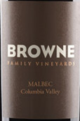 布朗家族馬爾貝克干紅葡萄酒(Browne Family Vineyards Malbec, Columbia Valley, USA)