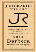 里卡茲巴貝拉干紅葡萄酒(J. Rickards Winery Barbera, Moon Moutain District, USA)