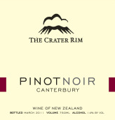 火山邊緣黑皮諾干紅葡萄酒（坎特伯雷）(The Crater Rim Pinot Noir, Canterbury, New Zealand)