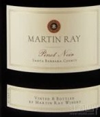 馬丁雷黑皮諾干紅葡萄酒（圣巴巴拉市）(Martin Ray Pinot Noir, Santa Barbara County, USA)