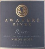 阿瓦蒂河珍藏黑皮諾干紅葡萄酒(Awatere River Reserve Pinot Noir, Marlborough, New Zealand)