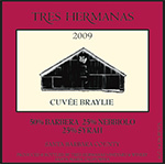 特雷斯布雷里亞窖藏干紅葡萄酒(Tres Hermanas Vineyard & Winery Cuvee Braylie, Santa Barbara County, USA)