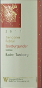 巴登酒莊圖尼貝格黑皮諾晚收紅葡萄酒(Badischer Winzerkeller Spatburgunder Rotwein Spatlese Tuniberg, Baden, Germany)