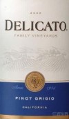 德利卡灰皮諾干白葡萄酒(Delicato Family Vineyards Pinot Grigio, California, USA)