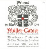 卡托尔慕斯巴澈雷司兰尼迟摘白葡萄酒(Muller-Catoir Mussbacher Eselshaut Rieslaner Spatlese, Pfalz, Gerrmany)