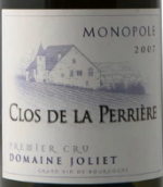 喬伊萊特酒莊佩麗園（菲克桑一級園）白葡萄酒(Domaine Joliet Clos de la Perrière Monopole Blanc, Fixin 1er Cru, France)