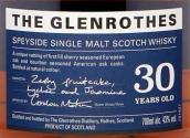 格蘭路思30年單一麥芽蘇格蘭威士忌(The Glenrothes 30 Years Old Single Malt Scotch Whisky, Speyside, UK)