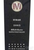 穆雷山坡珍藏西拉干紅葡萄酒(Andrew Murray Hillside Reserve Syrah, Santa Ynez Valley, USA)