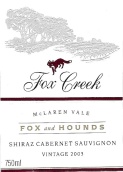 狐貍灣狐貍與獵犬西拉-赤霞珠干紅葡萄酒(Fox Creek Fox and Hounds Shiraz - Cabernet Sauvignon, McLaren Vale, Australia)