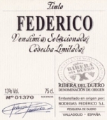 菲德瑞克酒莊精選年份干紅葡萄酒(Bodegas Federico Vendimia Seleccionada, Ribera del Duero, Spain)