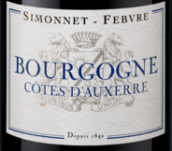 西蒙尼酒莊勃艮第歐塞瓦紅葡萄酒(Simonnet-Febvre Bourgogne Cotes d'Auxerre Rouge, Grand Auxerrois, France)