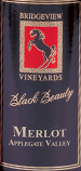 橋景黑駿馬梅洛干紅葡萄酒(Bridgeview Winery Black Beauty Merlot, Oregon, USA)