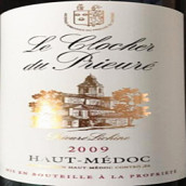 皮安尼仙酒莊克洛謝系列干紅葡萄酒(Le Clocher du Prieure, Haut-Medoc, France)