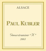 保羅庫布勒K瓊瑤漿甜白葡萄酒(Domaine Paul Kubler Gewurztraminer K, Alsace, France)