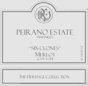 Peirano Estate The Heritage Collection Six Clones Merlot, Lodi, USA