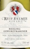 瑞芙雷司令-瓊瑤漿干白葡萄酒(Reif Estate Winery Riesling - Gewurztraminer, Niagara River, Canada)