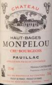 奧芭奇-蒙裴洛酒莊干紅葡萄酒(Chateau Haut-Bages Monpelou, Pauillac, France)