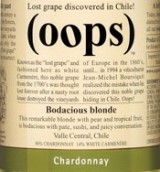 奧普斯霞多麗干白葡萄酒(Oops Bodacious Blond Chardonnay, Maipo Valley, Chile)