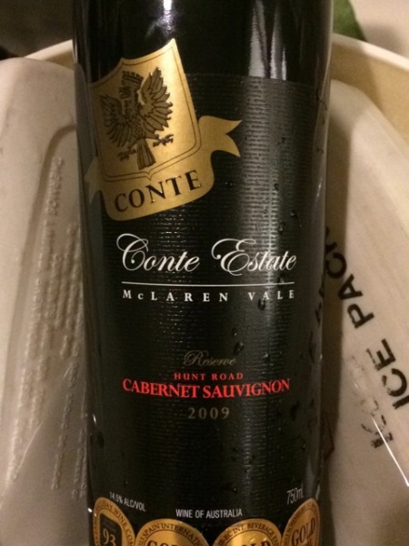 conte estate hunt road cabernet sauvignon, mclaren vale