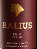 貝利斯金馬梅洛干紅葡萄酒(Balius Merlot, Sonoma County, USA)