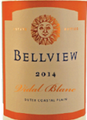 貝爾維尤威代爾干白葡萄酒(Bellview Winery Vidal Blanc, Outer Coastal Plain, USA)