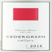 賽德格林酒莊老藤白詩南干白葡萄酒(Cedergreen Cellars Old Vine Chenin Blanc, Columbia Valley, USA)