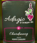 柔板樂章霞多麗干白葡萄酒（未經(jīng)橡木桶）(Adagio Vineyards Unoaked Chardonnay, North Caroline, USA)