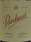 帕爾杜奇梅洛干紅葡萄酒(Parducci Merlot, Mendocino County, USA)