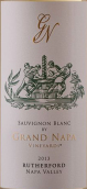 格蘭納帕酒莊長相思干白葡萄酒(Grand Napa Vineyards Sauvignon Blanc, Rutherford, USA)