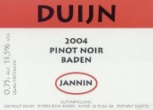 杜因雅南黑皮諾干紅葡萄酒(Duijn Jannin Pinot Noir, Baden, Germany)