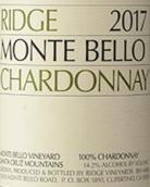 山脊酒莊蒙特貝羅園霞多麗白葡萄酒(Ridge Monte Bello Chardonnay, Santa Cruz Mountains, USA)