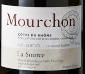 木崇酒莊源白葡萄酒(Domaine de Mourchon La Source Blanc, Cotes du Rhone, France)