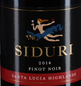 希杜麗圣盧西亞高地黑皮諾紅葡萄酒(Siduri Santa Lucia Highlands Pinot Noir, Monterey County, USA)