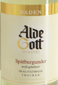 阿爾德·戈特黑皮諾黑中白干白葡萄酒(Alde Gott Pinot Noir Blanc de Noir Qba Trocken, Baden, Germany)