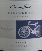 柯諾蘇酒莊自行車珍藏西拉紅葡萄酒(Cono Sur Bicicleta Reserva Syrah, Central Valley, Chile)