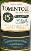 托明图尔15年泥煤唐苏格兰单一麦芽威士忌(Tomintoul Aged 15 Years Peaty Tang Single Malt Scotch Whisky, Speyside, UK)