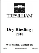 特雷斯利安雷司令干白葡萄酒(Tresillian Wines Dry Riesling, West Melton, New Zealand)