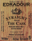 埃德拉多爾原桶10年蘇格蘭單一麥芽威士忌(Edradour Straight From The Cask Aged 10 Years Highland Single Malt Scotch Whisky, Highlands, UK)