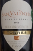 桃樂(lè)絲酒莊情人節(jié)丹魄紅葡萄酒(Torres San Valentin Tempranillo, Catalonia, Spain)