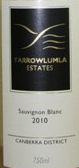 亚路朗拉长相思白葡萄酒(Yarrowlumla Estates Sauvignon Blanc, Canberra District, Australia)